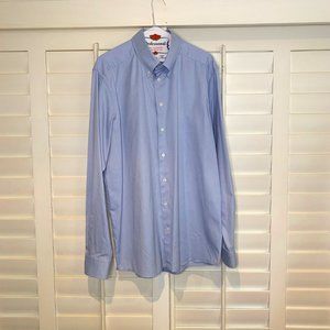 Eton Contemporary Light Blue Button Up Men's Dress Shirt-17 1/2